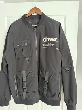 ZARA Black dnwr. Utility Bomber Jacket